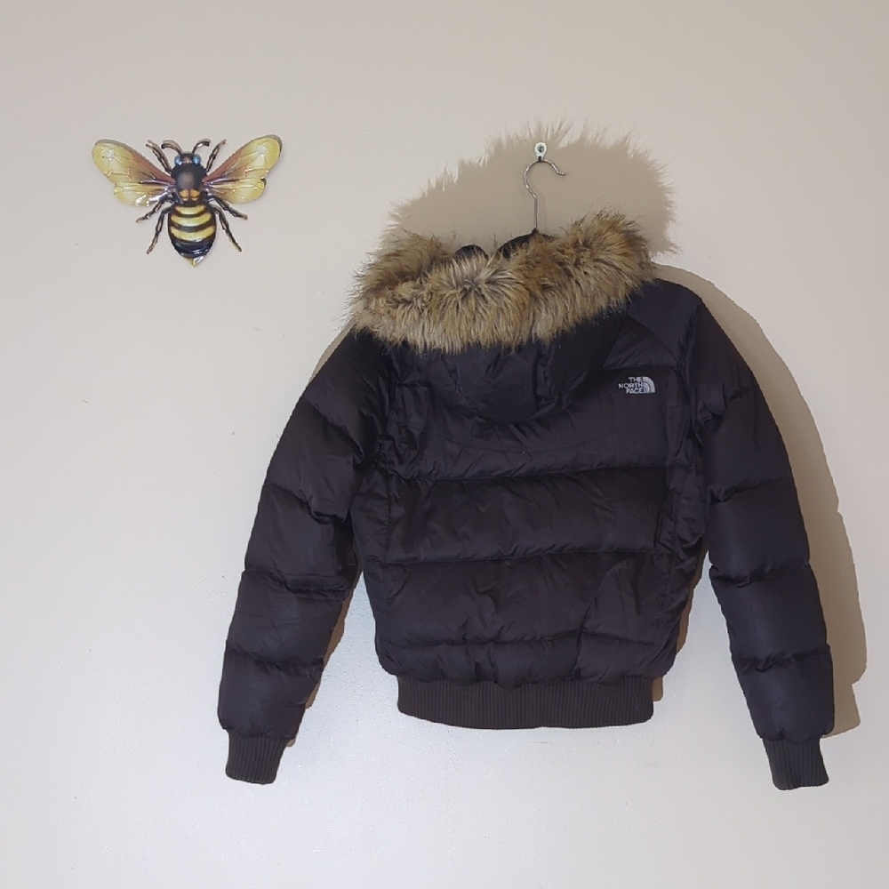 The North Face Dark Brown Jacket with Fur Trim - Picture 9 of 15